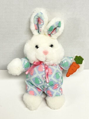 MTY International Co Easter Bunny 8'' Plush W Carrot Vintage Stuffed Animal