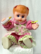 Vintage Baby Doll Head Eyes Open / Close Very Worn See Pictures Holds Bottle 9  