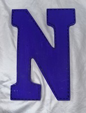 Wooden Letter  N  paintable