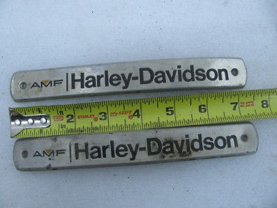 Harley Davidson AMF Shovelhead Original Gas Tank Badges Emblems