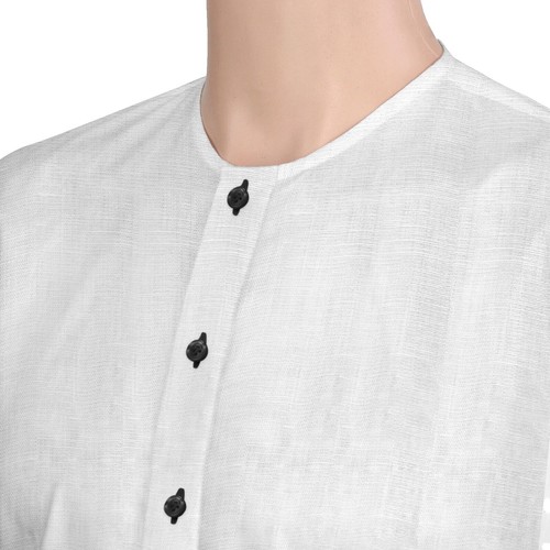 collarless dress shirts for men Mens Mandarin Collar Shirt Long Sleeve Stretch Button Down Shirt 9 of looseness over and above the body measurement Collarless dress shirt men |