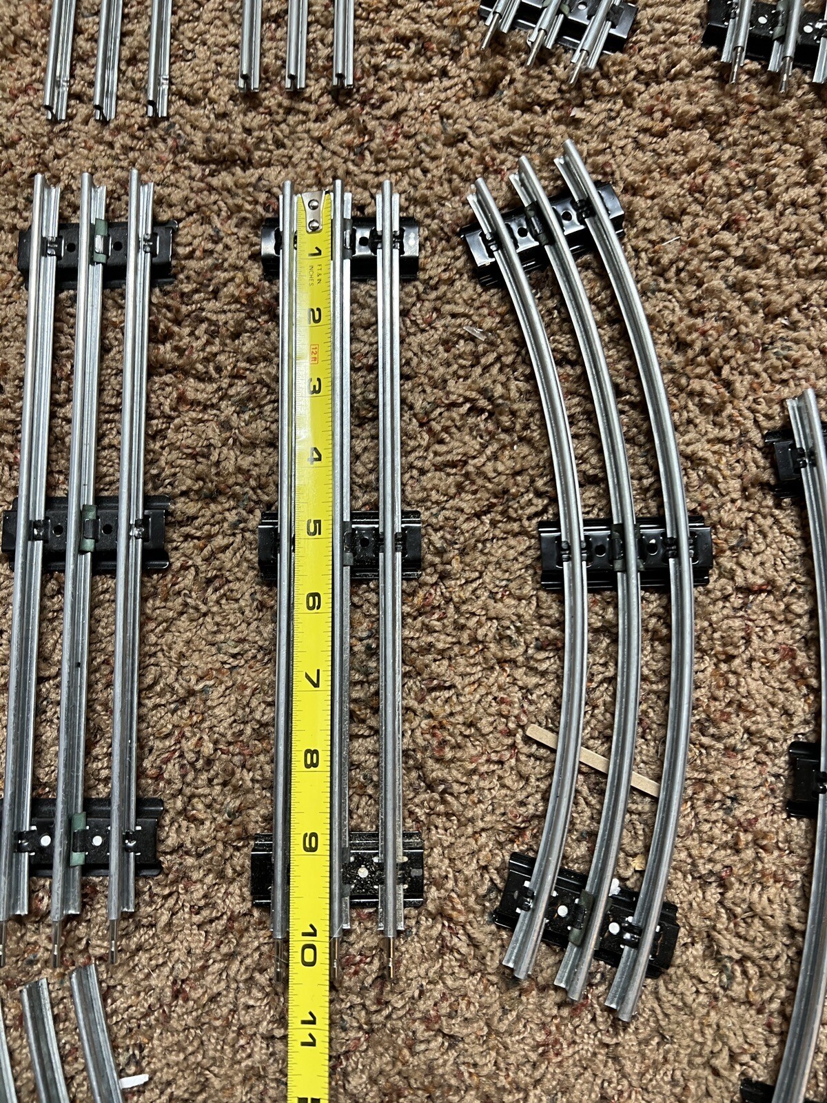Menards O42 CURVED O GAUGE TRAIN TRACK LAYOUT LOT Straight TUBULAR
