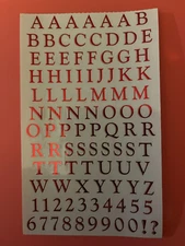 Creative Memories / Mrs. Grossman's NLA Giant Sticker -ABC/123 Classic Red Upper