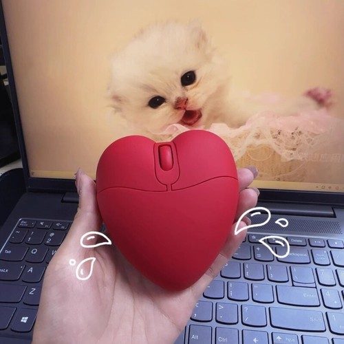 Game Mouse USB Corded Functional Love Heart Mouse Lovely for Gamers Girls Office - Picture 5 of 8