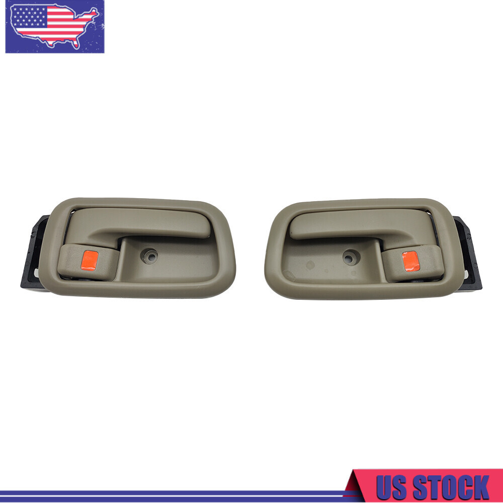 Pair Front Interior Door Handle Left & Right Beige For 2000-2006 Toyota Tundra 