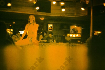Pretty woman busty dancer on stage  candid 35mm Slide V7a10