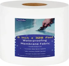 6 Inches X 328 Feet Waterproofing Membrane anti Fracture Fabric, Reinforcing Wat