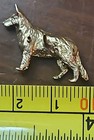 14k-Interlocking C's w/Crown  Stamped: 14k Solid German Shepherd Dog Pin — photo 3