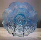 Antique Northwood Rose Show Carnival Bowl Aqua Opalescent/Blue Glass 9” Mint!