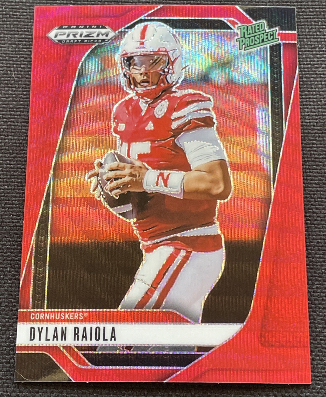 2025 Prizm Draft Picks Dylan Raiola Rated Prospect #158 Ruby Wave Prizm SP