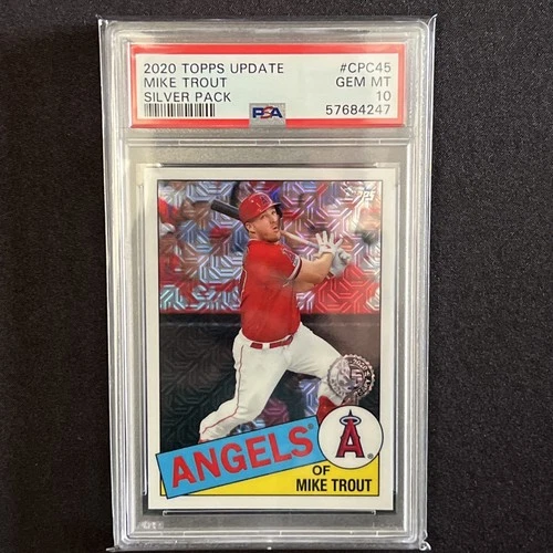 Mike Trout 2020 Topps Update Silver Pack PSA 10 Gem Mint Los Angeles Angels MVP