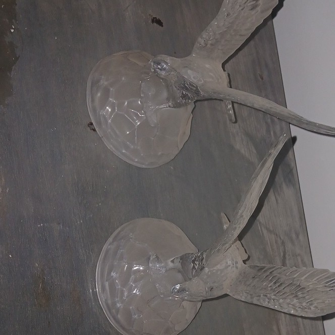 Vintage Crystal Bald Eagle Glass America Eagle