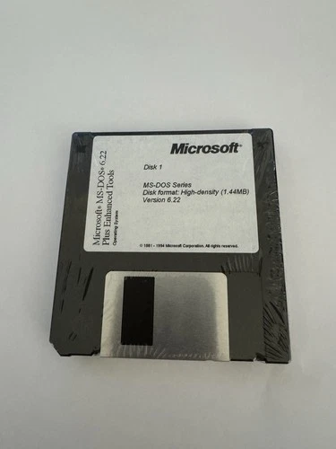 Microsoft MS-DOS 6.22 3.5” Floppy Disks Full Install 3 disks set New Sealed Pack
