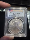 2025 PCGS MS 69 First Strike Silver Eagle $1 - FLAG LABEL