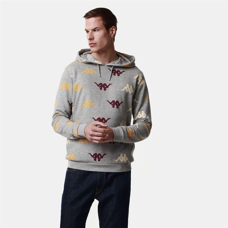 Kappa Authentic Fancy Men's Pullover Hoodie Sweatshirt 351261W NWT M Gray AOP - Image 3 of 4