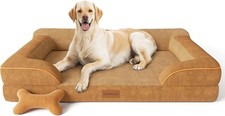 Jumbo Orthopedic Dog Bed for Extra Large Dogs, Memory Foam Waterproof