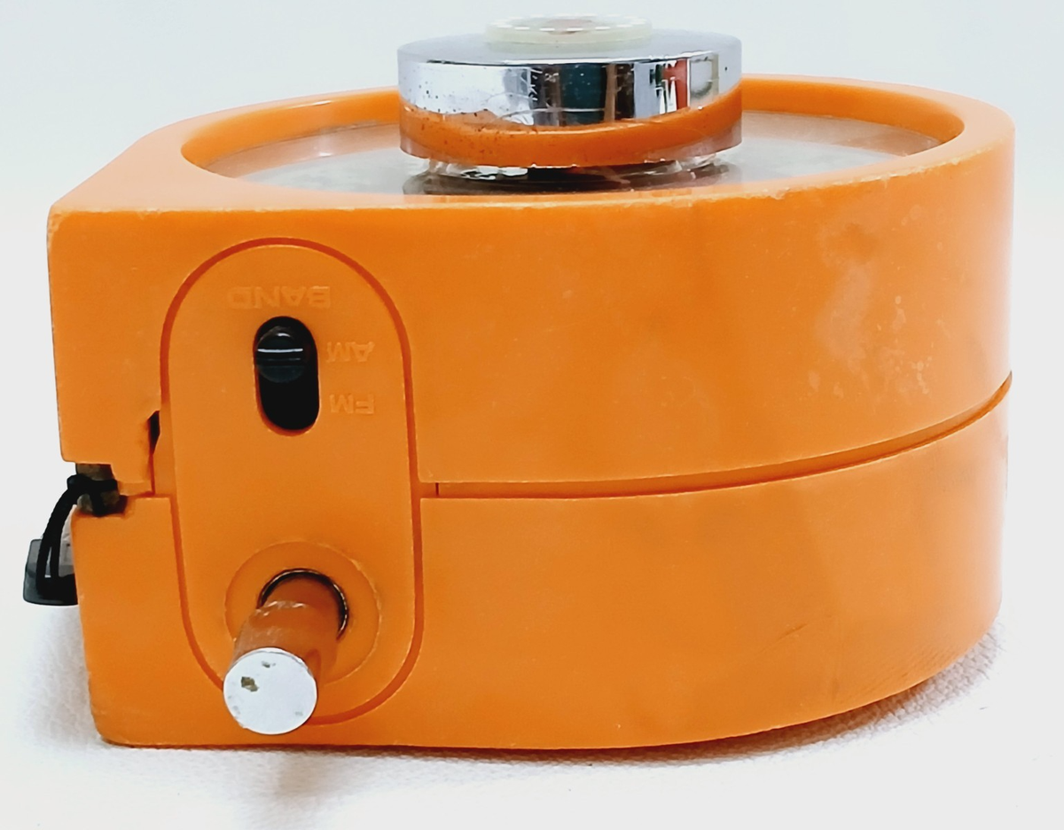 Vintage National Panasonic Rolling Tone Radio - Orange - For Parts