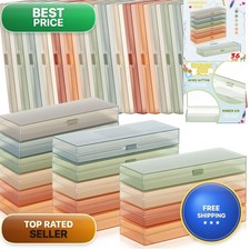 Fainne 36 Pcs Plastic Pencil Case Bulk Plastic Pencil Boxes Frosted Pens Holder