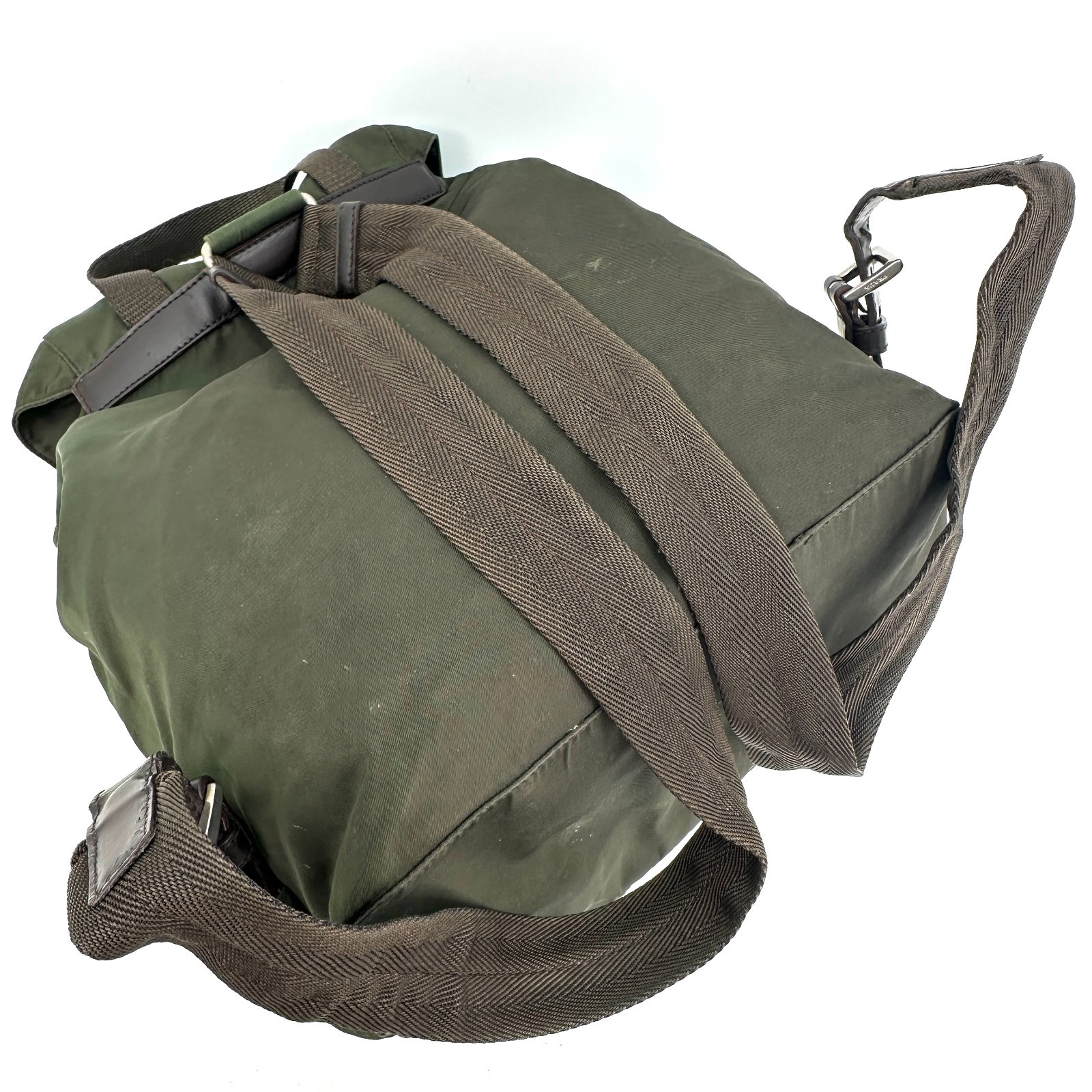 PRADA  Nylon Backpack Triangle Logo Drawstring Gr… - image 9