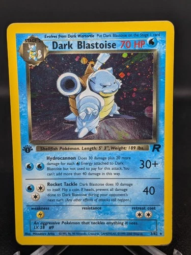 Pokémon TCG Dark Blastoise Holo Rare 1st Edition MP