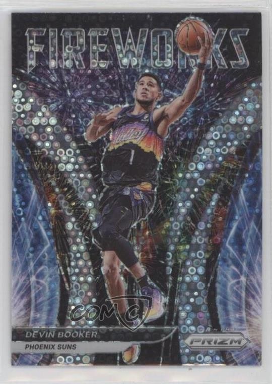 2021-22 Panini Prizm Fireworks Fast Break Prizm Devin Booker #19 0t30
