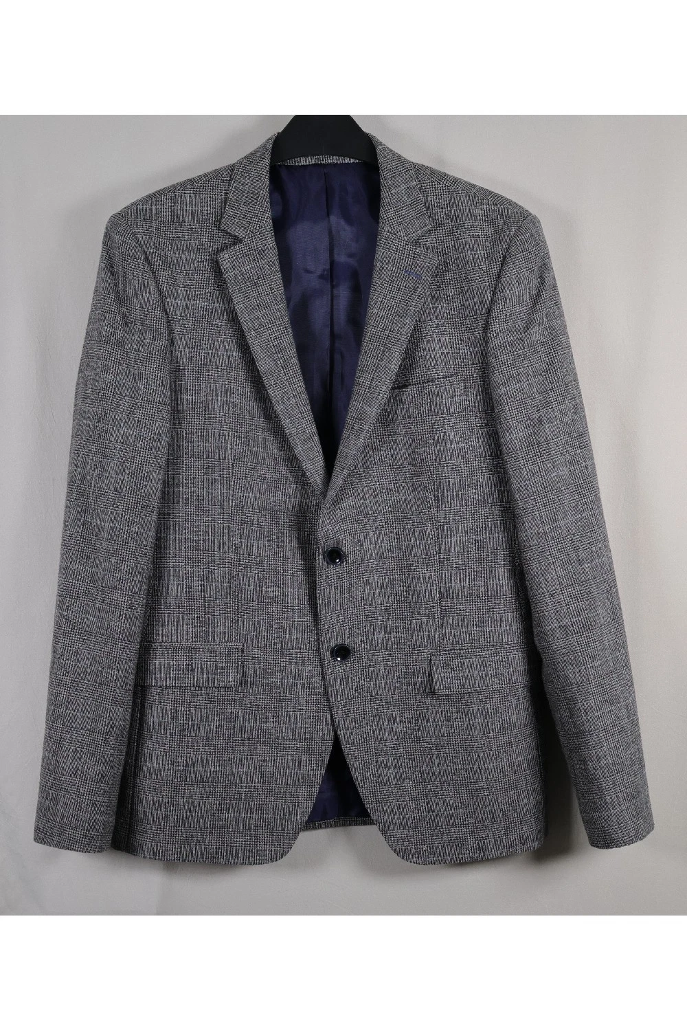 Benetti Mens Blazer Size 40L 80% Wool Lightweight Long Fit Smart Casual r1894