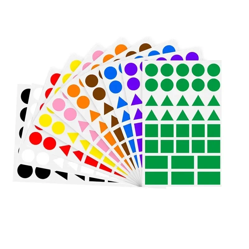 Bunte Dreiecke Rechteckige Punkte Sticker Geometrische Formen Scrapbook - Bild 4 von 4