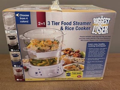 The Biggest Loser 3 Tier Food Steamer And Rice Cooker 2 In 1 By Taylor Black NEW