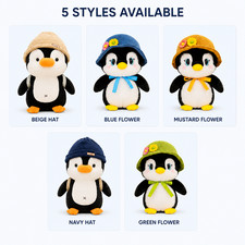 Cute Penguin Plush Toy 10in Stuffed Animal Doll Hat Backpack Gift 5 Styles