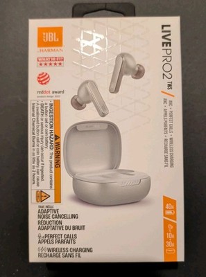 JBL Live Pro 2 Wireless Bluetooth Noise Cancelling Earbuds -Silver...