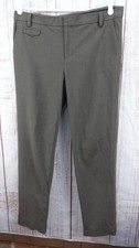Gap Boy Fit Womens Gray Dress Pants Size 12 Straight Leg Stretch