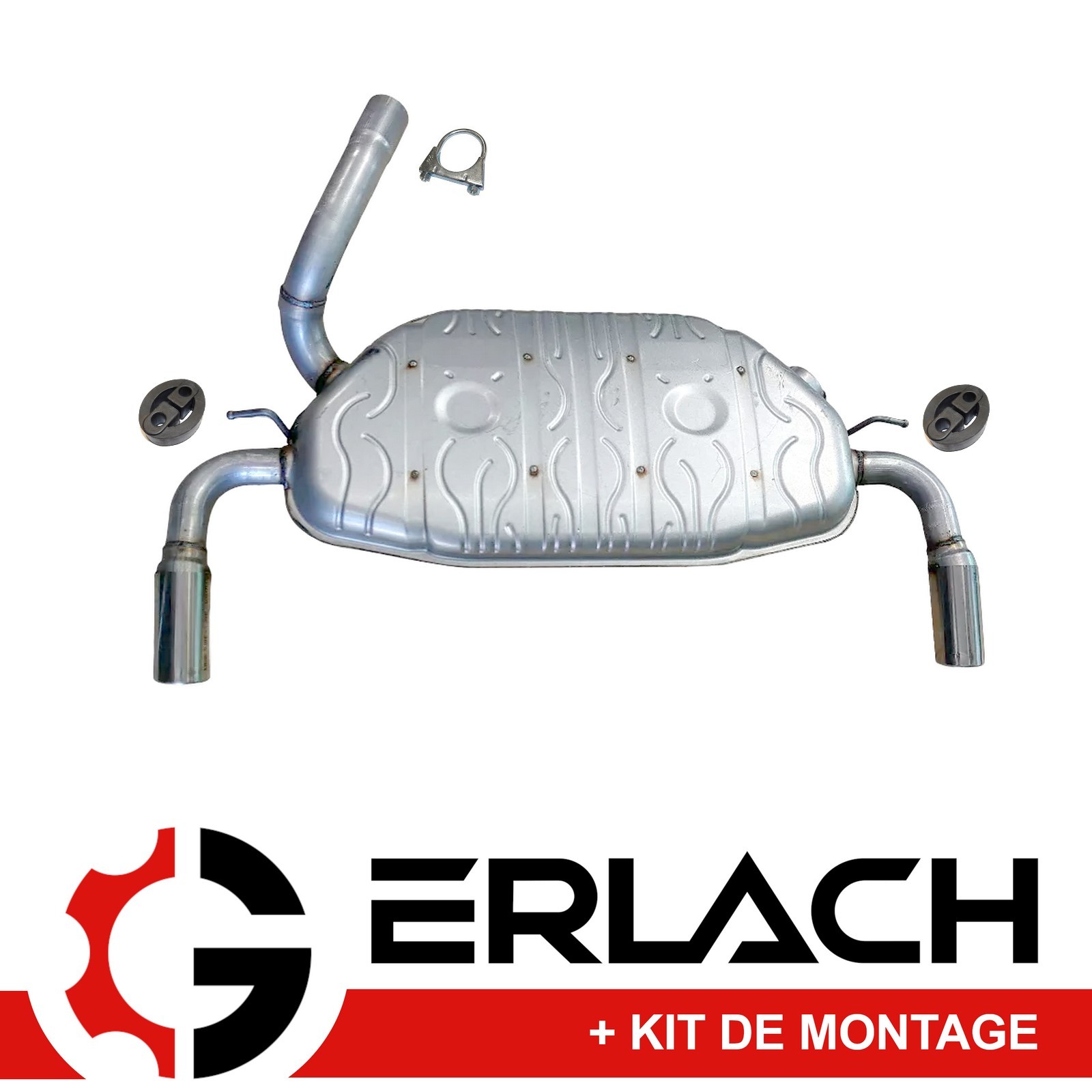 Silencieux arrière Volvo V50 S40 2.4 en acier aluminé renforcé anti-corrosion 9934