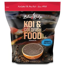Blue Ridge Koi Fish Food 5lb - Koi Food Mini Growth Formula, Goldfish Food, P...