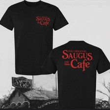 VINTAGE SAUGUS CAFE LOGO TSHIRT- SAUGUS -SANTA CLARITA RETRO LOGO STYLE SHIRT