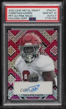 2022 Leaf Metal Draft Portrait Pink Mojo 6/7 Christian Harris PSA 10 Auto 14t3
