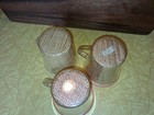 Vintage Raffiaware Melmac Burlap Tumbler Coffee Cups Mugs Set of  3 — photo 4