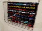 Acrylic Wall Mount display case fits 72 cars (  fits 1:64 Hot Wheels , Matchbox)