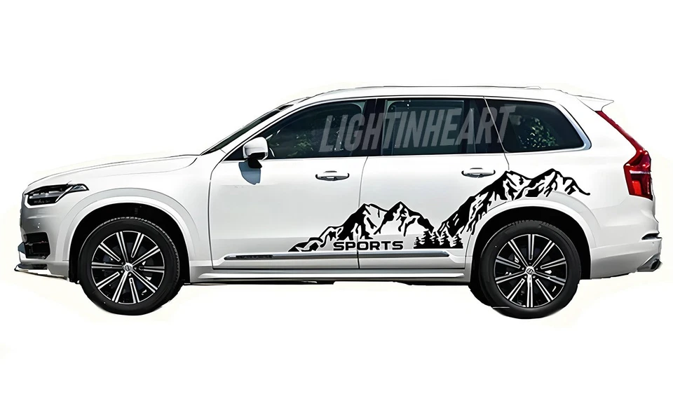 Fit For Volvo XC60 XC90 S60 XC40 Car Side Sticker Graphics Snow Mountain Decals - Изображение 4 из 4
