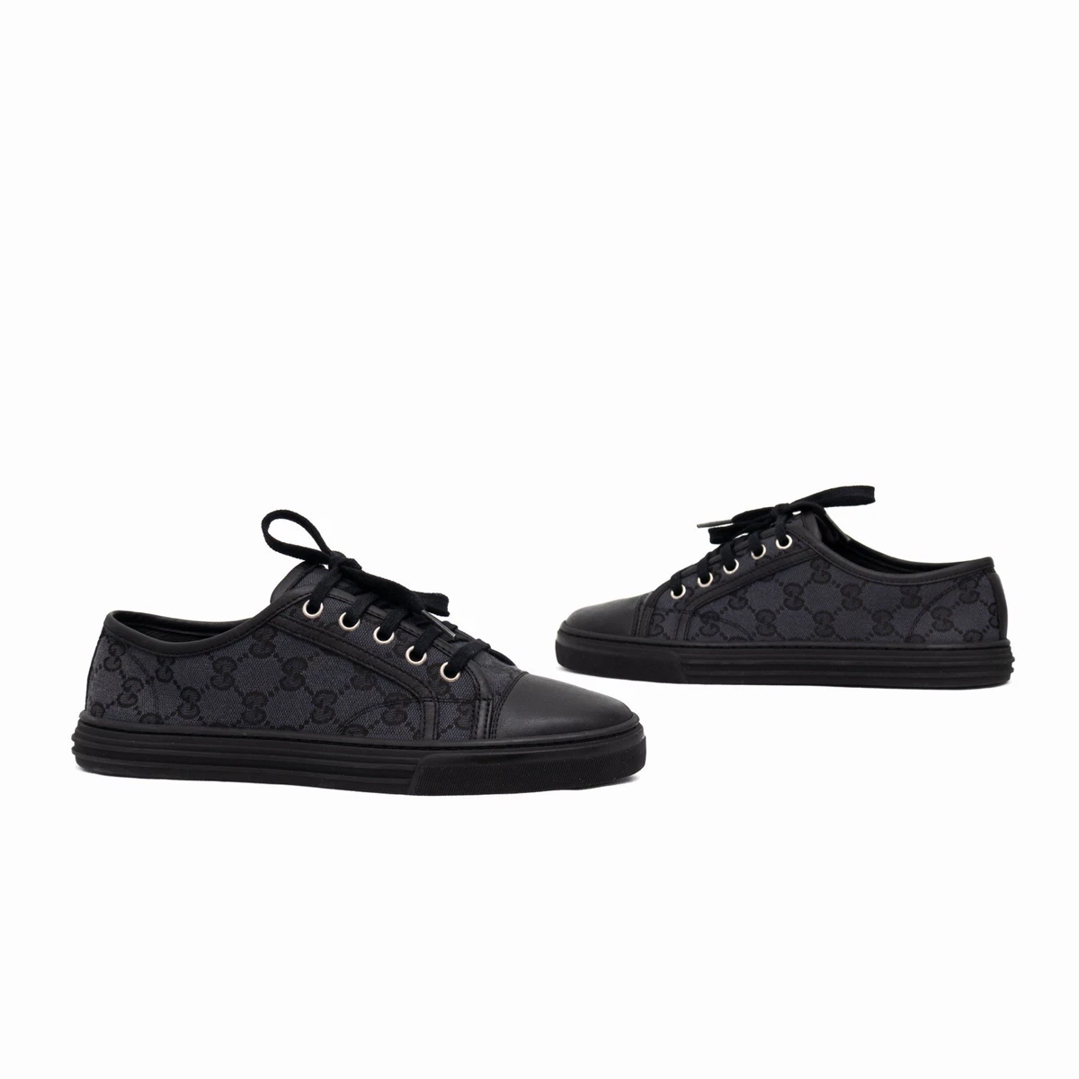 RARE FIND!!  Women’s AUTHENTIC Gucci Cloth Trainers Gucci White Leather Embroidered GG Trainers Size 41 EU main image 2
