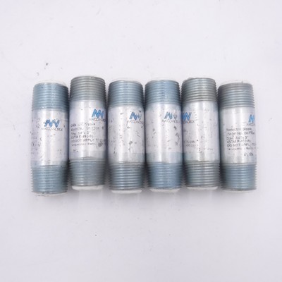 6 pack Matco-Norca 3/4'' x 3'' Galvanized Steel Dielectric Nipple w/ Pex Insulator