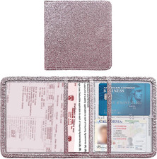 Car Registration and Insurance Holder, Leather Auto Glove Box Organizer, Vehicle