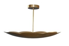6- Light Pendant Modern Raw Brass Sputnik Mid Century Chandelier Light Fixture