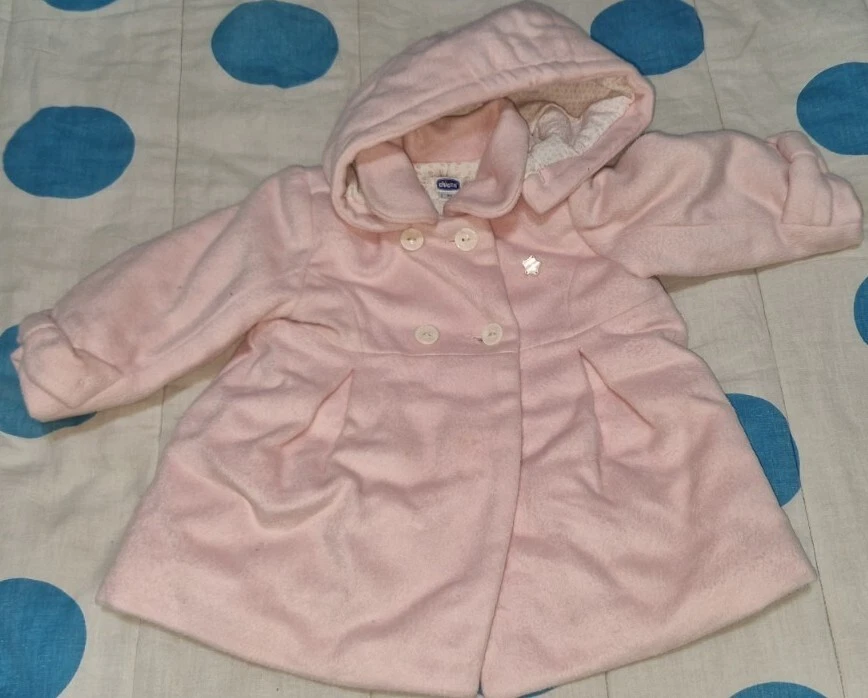 Abito Vestito Battesimo E Cappotto Rosa neonata Bambina Cerimonia  - Immagine 2 di 4