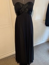 Prom / Wedding Guest/ Occasion dress. Monsoon 12 no straps Black Worn Once