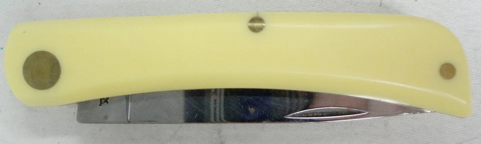 Vintage Case XX 3137 Sod Buster Jr Miniature Yellow Handle Folding Pocket Knife - Image 3 of 4