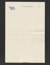 VINTAGE 1920s LETTERHEAD M.Y STELLA POLARIS BERGEN LINES CRUISE SHIP BDS NORWAY