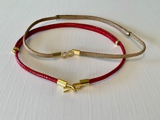2  Vintage Leather Adjustable Women's Skinny Belts