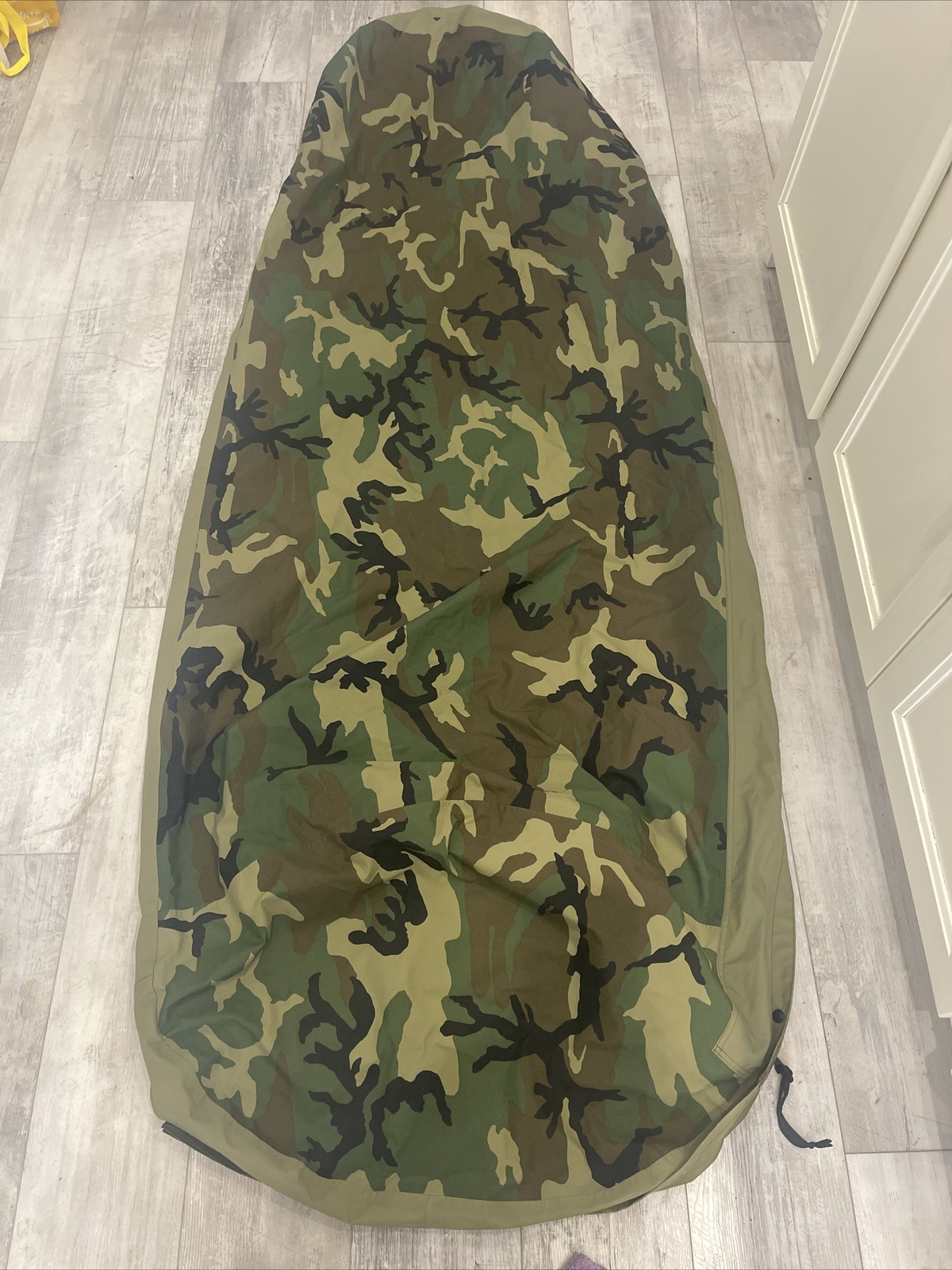 Waterproof Goretex Sleeping Bag Cover Woodland Camo….missing Military