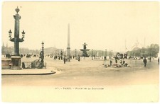 Place de la Concorde Public Square Paris France French Postcard