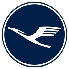 GROSSER KLEINER LUFTHANSA AUFKLEBER BLAU DUNKELBLAU RUND AUTOAUFKLEBER STICKER !
